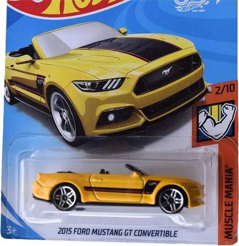 Miniatura 2 de Hot Wheels Ford Mustang GT Convertible 168/365 2015, amarillo