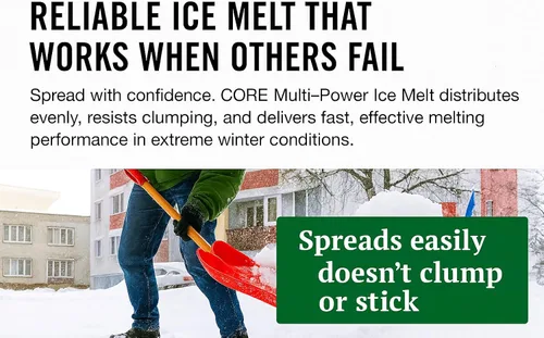 Miniatura 5 de Derretimiento de hielo de alta calidad, azul (bolsa de 50 libras), derretidor de nieve de acción rápida de grado industrial para aceras, entradas