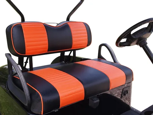 Miniatura 14 de Huskey - 4 fundas de asiento para carrito de golf delanteros y traseros para Club Car Precedent 2004+, modelos Tempo 2017+ G&E, negro de dos tonos