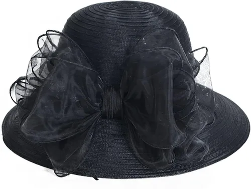 Miniatura 2 de Ascot Kentucky Church Derby Bowler Cloche Sombrero Bowknot Organza Bridal Dress Cap S051