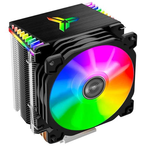 JONSBO CR1400 - Enfriador de aire de CPU RGB, enfriador de CPU PWM de 92 mm con 4 tubos de calor, ventiladores de PC de computadora removibles