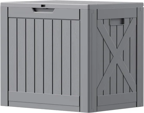 Miniatura 19 de Patiowell Caja de resina de 30 galones, caja de almacenamiento al aire libre para muebles de patio, entregas, suministros de piscina, impermeable