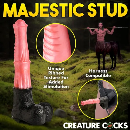 Miniatura 6 de CREATURE COCKS Consolador gigante de silicona Centaur XL para hombres, mujeres y parejas. Consolador de fantasía, base de ventosa fuerte, compatible