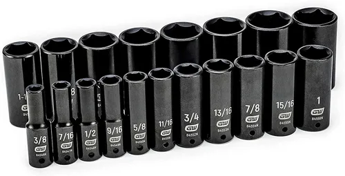 Miniatura 3 de GEARWRENCH - Juego de llaves de vaso de impacto estándar, color negro