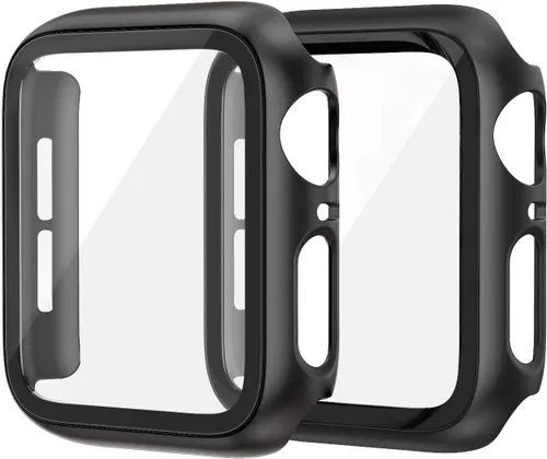 Miniatura 10 de EDIMENS Paquete de 2 fundas rígidas de policarbonato compatibles con Apple Watch Series 6, SE, 5/4 de 1.575 pulgadas, para mujeres y hombres, funda
