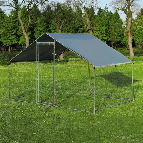Miniatura 8 de Mejora de Gallinero Grande de Metal Betterhood con Malla de Alambre de Soporte Triple, Corral para Pollos con Cubierta Resistente al Agua y Anti-UV
