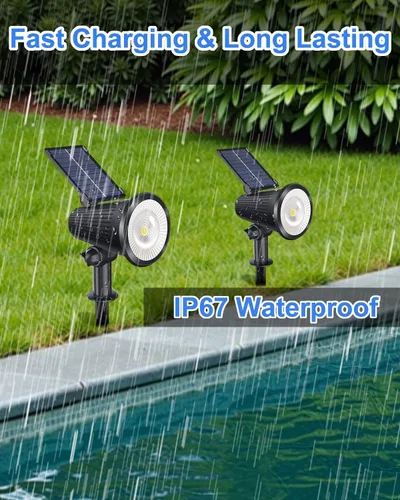 Miniatura 6 de Focos solares impermeables para exteriores, lámpara LED ultra brillante para árbol, bandera, césped, estatua, piscina, jardín, casa, pared, patio