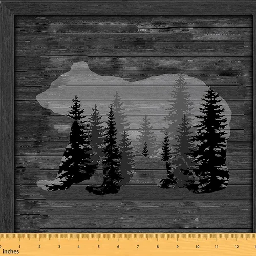 Miniatura 24 de Tela de ciervo bonita por yarda para niñas y niños, decoración de caza de ciervos, impermeable, tela para exteriores, estampado de pata de oso