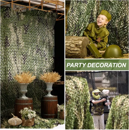 Miniatura 6 de Red de camuflaje, red de camuflaje, red de camuflaje para puesto de caza, decoraciones de fiesta militar, redes de sombra para cercas, liviana