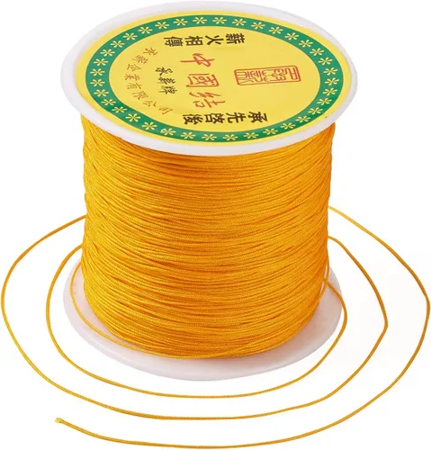 Miniatura 49 de Cordón de nailon trenzado de 150 yardas, cuerda roja de 0.020 in para pulsera, hilo de cuentas de nailon para collar Kumihimo, joyas, borlas