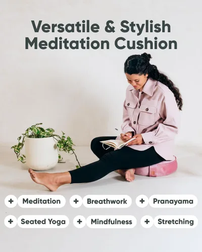 Miniatura 5 de Mindful Modern Velvet Meditation Cushion Luxe Zafu Yoga Floor Pillow Seat Posture Support Buckwheat Hull Filled Large Round Cushion with