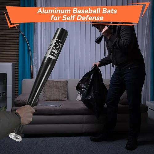 Miniatura 2 de KRUI - Bate de béisbol de aluminio, bate de autodefensa de 45,7 cm, bate ligero para el comprobador de neumáticos, pesca, para mantener en el hogar