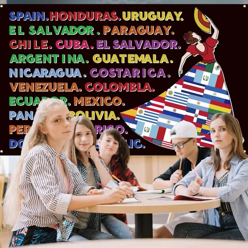 Miniatura 5 de Decoraciones del mes de la herencia hispana, pancarta latinoamericana, decoraciones para el aula española, decoraciones del mes nacional