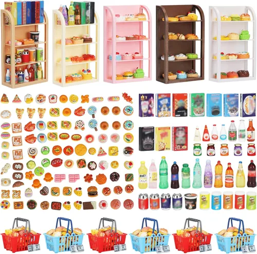 Miniatura 7 de 50 Piezas de Comida en Miniatura, Botellas de Bebidas, Latas de Refresco, Juguetes de Juego de Simulación, Accesorios de Fiesta para Mini Juego