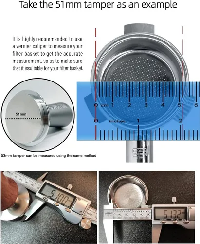 Miniatura 2 de NEOUZA Muelle de manipulación de café expreso cargado para herramientas de accesorios de cafetera, autonivelante antiadherente, mango refinado, base