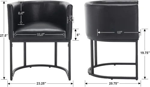 Miniatura 2 de RIVOVA Silla de Comedor Tapizada, Sillón Lateral Moderno Tipo Barril Tapizado, Sillas de Comedor Tapizadas, Cómodo Sillón, Silla Lateral de Cocina