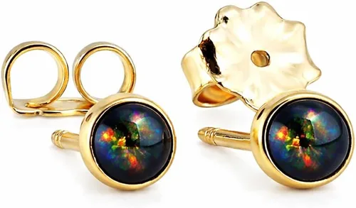 Miniatura 22 de Juego de aretes pequeños de oro con bisel, bola para cartílago, tragus, hélice, múltiples joyas hipoalergénicas de piedra natal para mujer