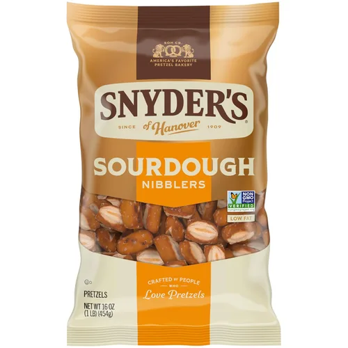 Snyder's of Hanover Nibblers Pretzels de Masa Madre, 16 Oz