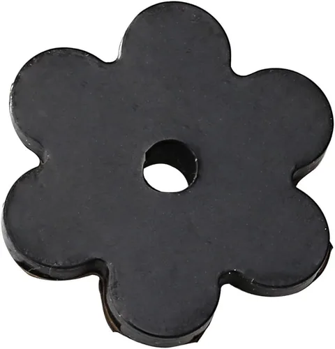 Miniatura 4 de Tapones de bandera de jardín, banderas de jardín de goma para soporte de bandera de jardín, pequeños topes de patio en forma de flor negra para uso