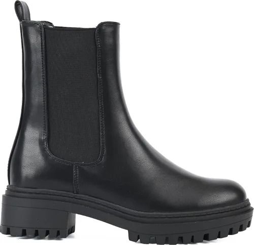Miniatura 2 de Botas altas de moda hasta el tobillo grueso con plataforma a media pantorrilla para mujer (WANTED1)