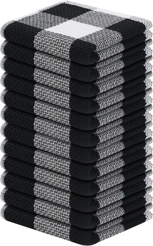 Miniatura 59 de Mordimy Toallas de cocina 100% algodón con tejido de gofre, 13 x 28 pulgadas, paños de cocina súper suaves y absorbentes para secar platos, paquete