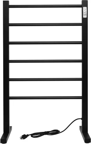 Miniatura 12 de Ibiza Freestanding Towel Warmer, Black, Plug-in, 6 Bars