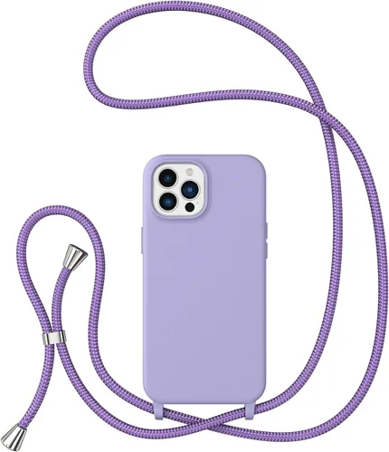 Miniatura 11 de ZTOFERA Funda Crossbody para iPhone 15 Pro con Correa de Cordón Ajustable, Funda Suave de Silicona Líquida para iPhone 15 Pro 6.1 pulgadas - Rosa