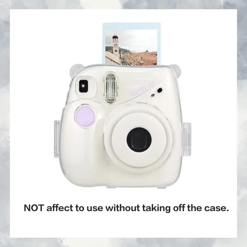 Miniatura 8 de MUZIRI KIKONKOO - Funda transparente para cámara Fuji Instax Mini 7+/ Mini 7 Plus con correa ajustable