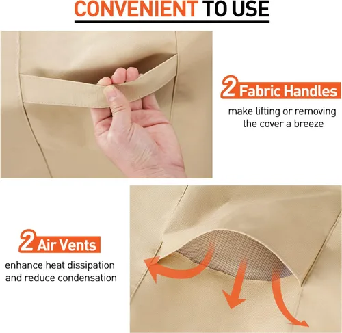 Miniatura 5 de Arcedo Funda para patio bistró, funda impermeable para muebles de exterior, funda resistente para mesa y sillas de bar, 80 pulgadas de largo x 32