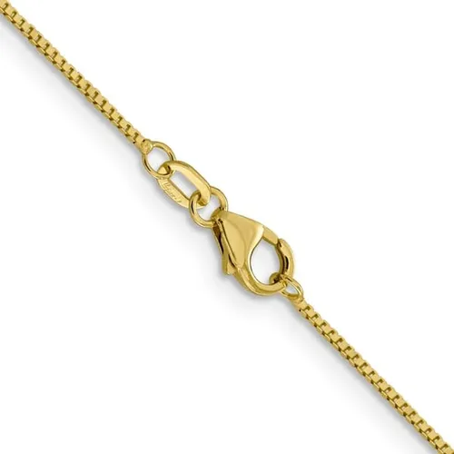 Miniatura 2 de IceCarats 18K Yellow Gold 0.9mm Box Link Chain Necklace
