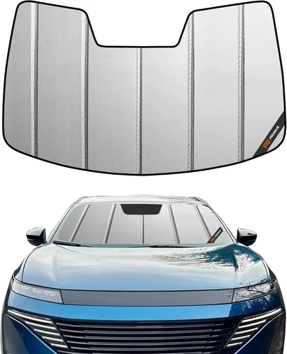 Miniatura 9 de Pigenius Parasol para parabrisas Nissan Murano 2015-2018, acabado plateado metálico