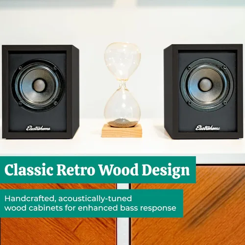 Miniatura 4 de Electrohome Montrose - Reproductor de discos de vinilo actualizable con Huntley, altavoces Bluetooth alimentados, controlador de 3 pulgadas, para un