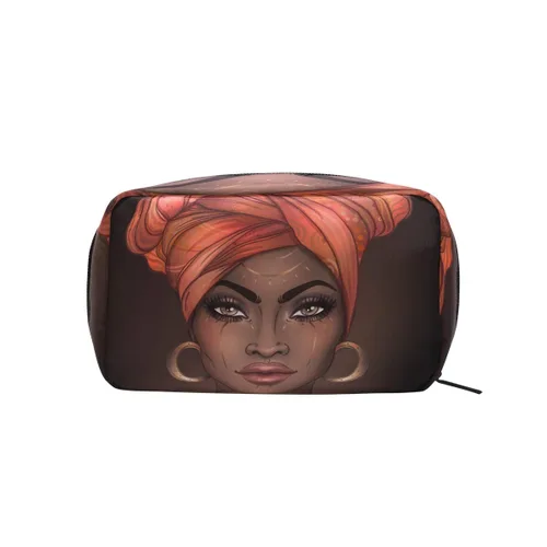 Miniatura 2 de CiCily Bolsa de maquillaje de viaje portátil bolsa de cosméticos mujer afroamericana bolsa de aseo organizador estuche de accesorios, estuche