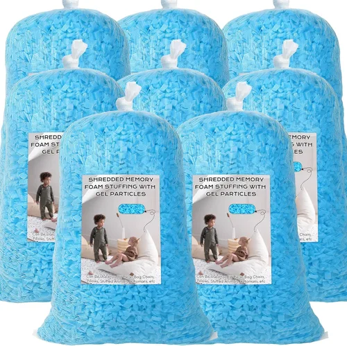 Miniatura 16 de Relleno de Puf, Relleno de Espuma Viscoelástica Triturada de 30 Libras, Relleno de Silla de Puf, Inserto de Recarga para Puf, Relleno para Saco