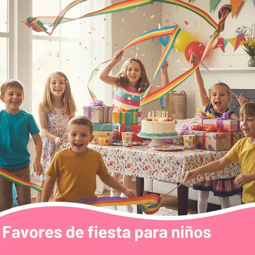 Miniatura 3 de YGEOMER 12 cintas de baile, varitas de gimnasia arcoíris para niños bailarines, bastones giratorios para baile artístico, espectáculos de talentos