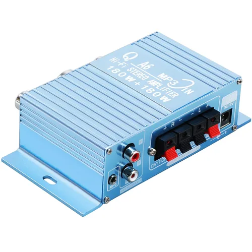 Mini Amplificador de Audio para Coche Amplificador de Audio de 2 Canales Hi-Fi Mini Receptor Estéreo Amplificador con DC 12V-15V 40W para Coches,