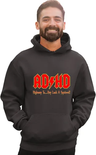 Miniatura 72 de Go All Out Sudadera con capucha para hombre y mujer con texto en inglés "Highway To Hey Look A Squirrel
