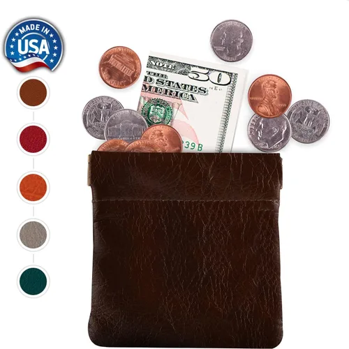 Miniatura 53 de Monedero clásico a presión, de cuero, para hombre de Nabobb, negro