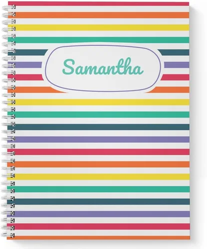 Miniatura 8 de Gotcha Covered Notebooks Divertido cuaderno de arcoíris personalizado de 8.5 x 11 pulgadas, tapa blanda laminada brillante duradera, 120 páginas