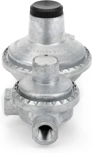 Miniatura 3 de Stanbroil Regulador de propano vertical de dos etapas con salida NPT hembra de 3/8 pulgadas y entrada NPT hembra de 1/4 pulgadas para tanque