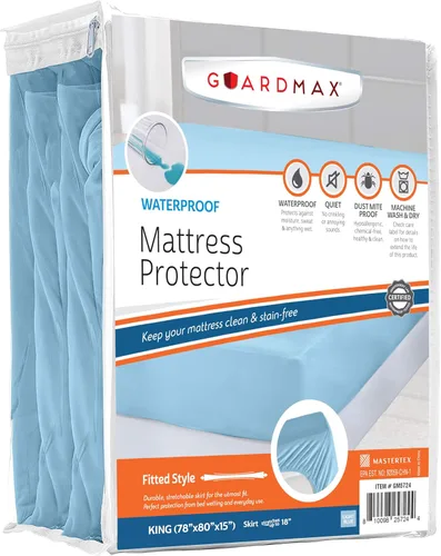 Miniatura 28 de Guardmax Jersey Knitted Sleeper Sofa Size Mattress Protector - Waterproof & Dust Mite Proof Mattress Cover with Stretchable Pockets - Soft