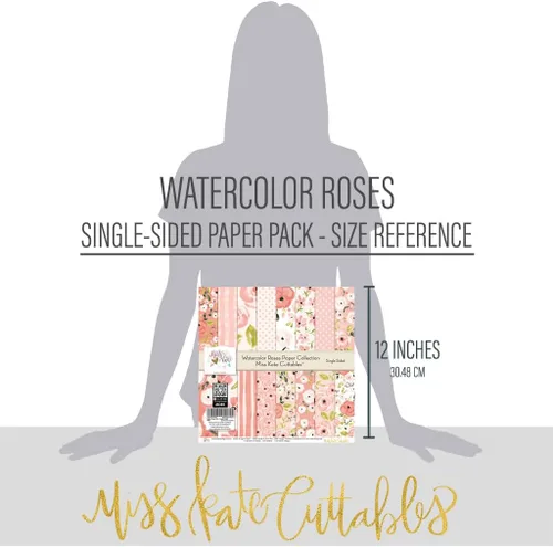 Miniatura 3 de Miss Kate Cuttables - Rosas de acuarela con flores - Tarjetas para álbumes de recortes, manualidades - (12 x 12 pulgadas - un solo lado)
