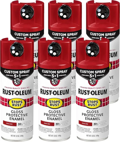Miniatura 31 de Rust-Oleum 376855 - Pintura en aerosol antióxido personalizada 5 en 1, 12 onzas, color negro mate, (paquete de 1)