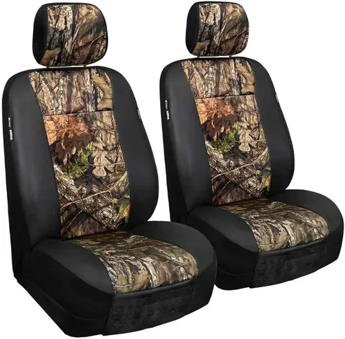 LPI Truck Mossy Oak - Fundas de asiento de automóvil resistentes para asientos delanteros; se adapta a sedanes y SUV, incluye bolsillos de