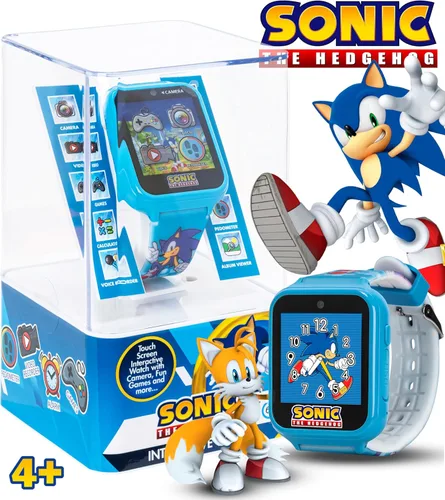 Miniatura 2 de SEGA Sonic the Hedgehog Reloj Inteligente Educativo de Aprendizaje con Pantalla Táctil Juguete para Niños, Niñas, Niños Pequeños - Cámara Selfie