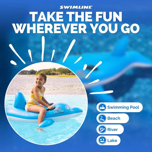 Miniatura 4 de Swimline Flotador de piscina estable de delfines