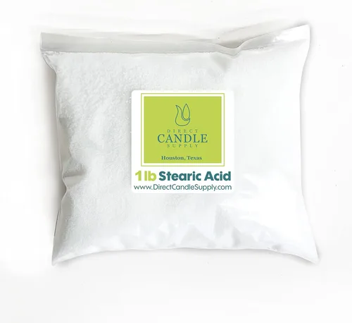 Direct Candle Supply - Ácido esteárico para hacer velas, hacer jabón, hacer lociones y cosméticos - a base de vegetales (1 lb)