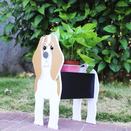Miniatura 3 de Beagles - Contenedor para plantas con forma de perro, para amantes de las mascotas, maceta de PVC lindo para perros, macetas de cara para decoración