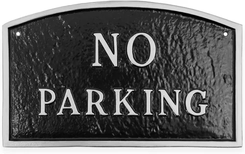 Miniatura 5 de Montague Metal Products SP-8sm-BG Placa de declaración de arco sin estacionamiento, pequeña, negra y dorada Negro/Oro