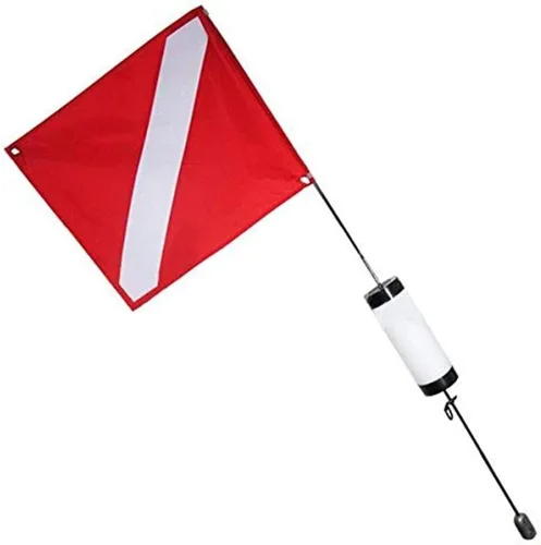 Miniatura 2 de Scuba Choice Bandera de buceo de pesca submarina de 4 pies con flotador de peso, mediana – Bandera duradera de 12.5 x 15.25 pulgadas, plomo de 10.5